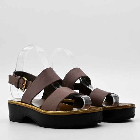 MARNI Twin Strap Slingback Platform Sandal Grey - Picture 7 of 7